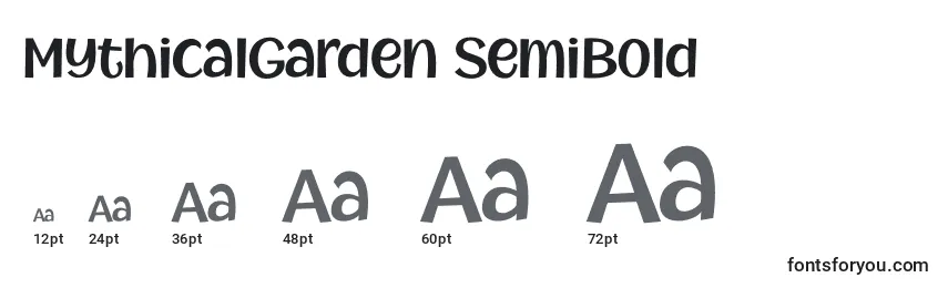 MythicalGarden SemiBold Font Sizes