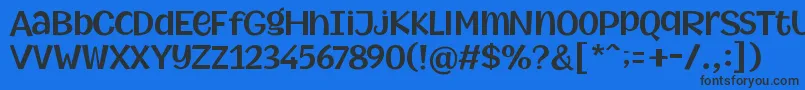 MythicalGarden SemiBold Font – Black Fonts on Blue Background