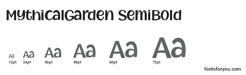 MythicalGarden SemiBold (135210) Font Sizes
