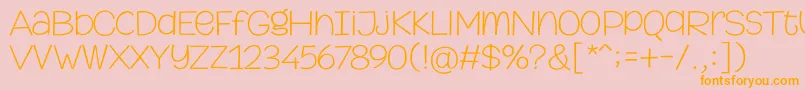 MythicalGarden Thin Font – Orange Fonts on Pink Background