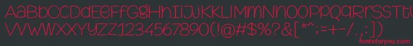 MythicalGarden Thin Font – Red Fonts on Black Background