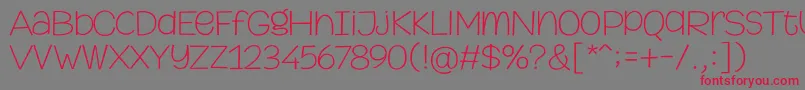 MythicalGarden Thin Font – Red Fonts on Gray Background