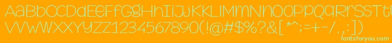 MythicalGarden Thin Font – Green Fonts on Orange Background