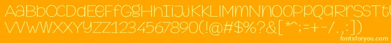 MythicalGarden Thin Font – Yellow Fonts on Orange Background