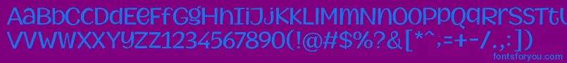 MythicalGarden Font – Blue Fonts on Purple Background