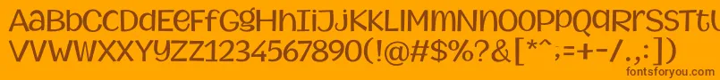 MythicalGarden Font – Brown Fonts on Orange Background