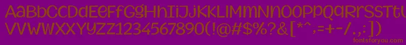 MythicalGarden Font – Brown Fonts on Purple Background