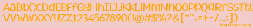 MythicalGarden Font – Orange Fonts on Pink Background