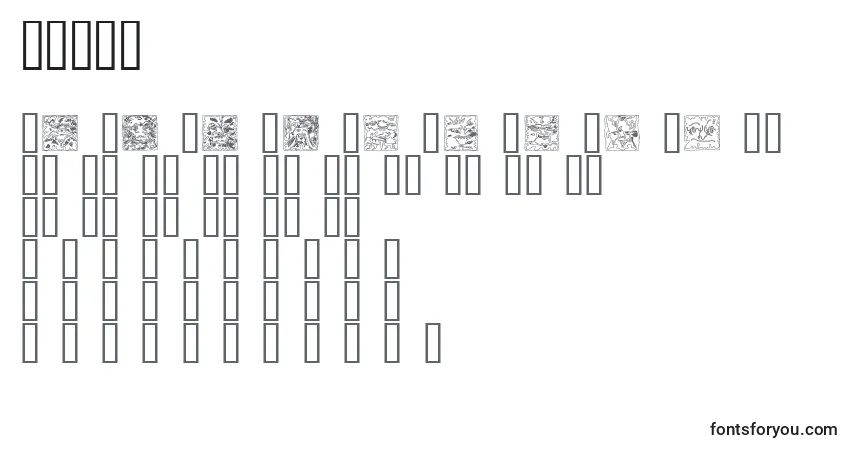Czcionka MYTHO    (135215) – alfabet, cyfry, specjalne znaki