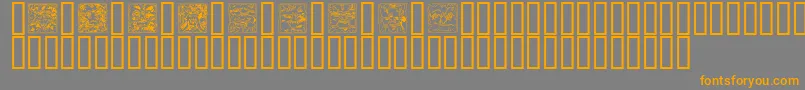 MYTHO   -Schriftart – Orangefarbene Schriften auf grauem Hintergrund
