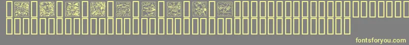 MYTHO    Font – Yellow Fonts on Gray Background
