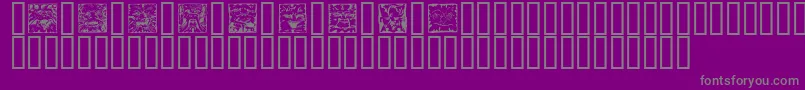 MYTHS   -Schriftart – Graue Schriften auf violettem Hintergrund