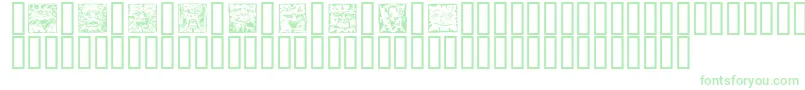 フォントMYTHS    – 白い背景に緑のフォント