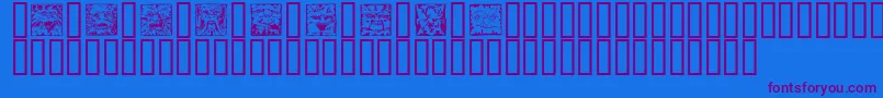 MYTHS    Font – Purple Fonts on Blue Background