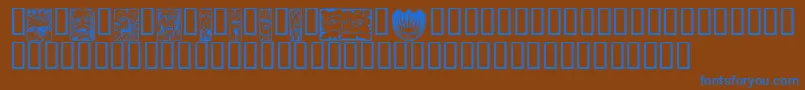 MYTHW    Font – Blue Fonts on Brown Background