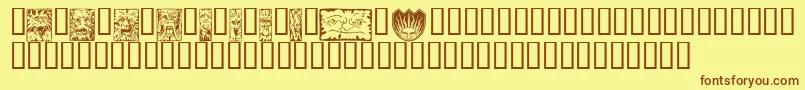 MYTHW    Font – Brown Fonts on Yellow Background