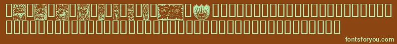 MYTHW    Font – Green Fonts on Brown Background