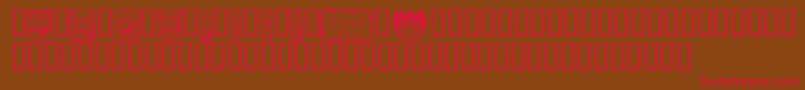 MYTHW    Font – Red Fonts on Brown Background