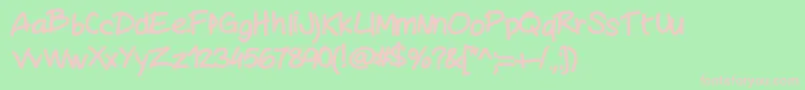 Mywriting Font – Pink Fonts on Green Background