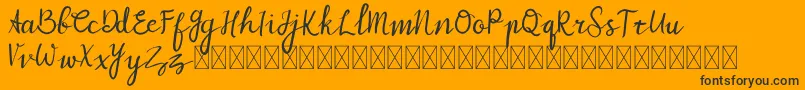MyZafira Font – Black Fonts on Orange Background