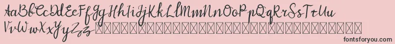 MyZafira Font – Black Fonts on Pink Background