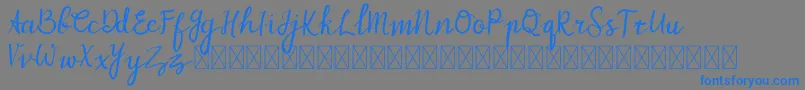 MyZafira Font – Blue Fonts on Gray Background