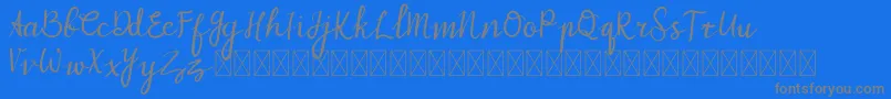 MyZafira-Schriftart – Graue Schriften auf blauem Hintergrund