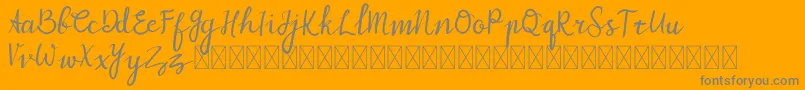 MyZafira-Schriftart – Graue Schriften auf orangefarbenem Hintergrund