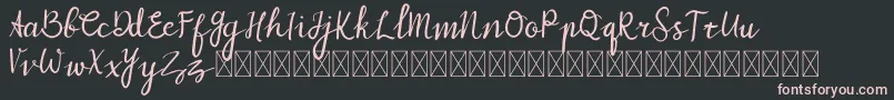 MyZafira Font – Pink Fonts on Black Background