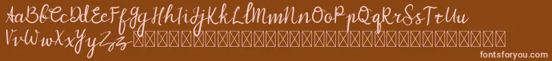 MyZafira Font – Pink Fonts on Brown Background