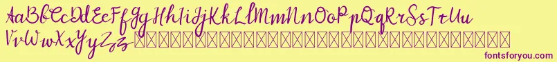 MyZafira Font – Purple Fonts on Yellow Background