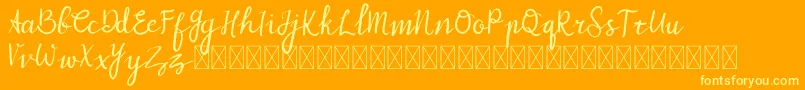 MyZafira Font – Yellow Fonts on Orange Background