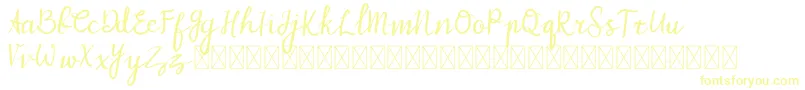 MyZafira Font – Yellow Fonts on White Background