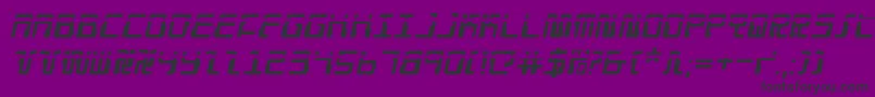 DroidLoverLaserItalic-Schriftart – Schwarze Schriften auf violettem Hintergrund