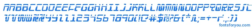 フォントDroidLoverLaserItalic – 青いフォント