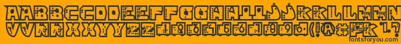 mР’kano1 Font – Black Fonts on Orange Background
