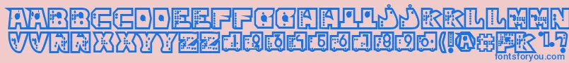 mР’kano1 Font – Blue Fonts on Pink Background