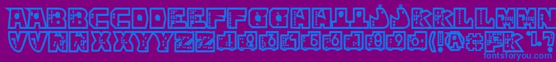 Шрифт mР’kano1 – синие шрифты на фиолетовом фоне