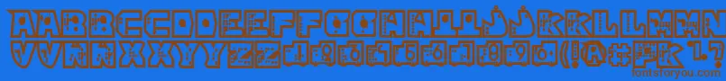 mР’kano1-fontti – ruskeat fontit sinisellä taustalla