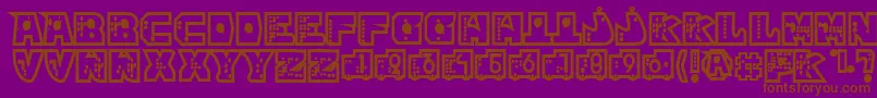 mР’kano1 Font – Brown Fonts on Purple Background