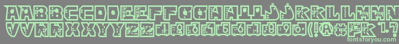 mР’kano1 Font – Green Fonts on Gray Background