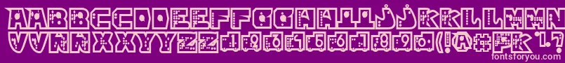 mР’kano1 Font – Pink Fonts on Purple Background