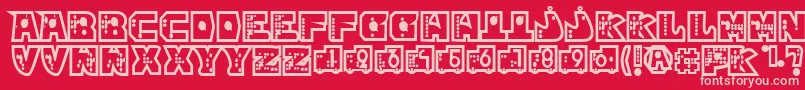Weitere Informationen zur mР’kano1-Schriftart mР’kano1-Schriftart – Rosa Schriften auf rotem Hintergrund