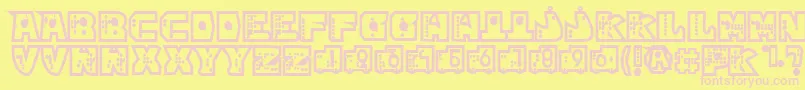 mР’kano1 Font – Pink Fonts on Yellow Background