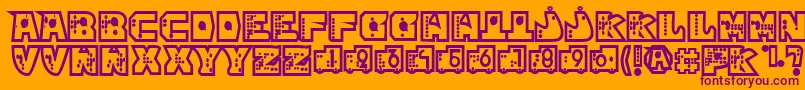 mР’kano1 Font – Purple Fonts on Orange Background