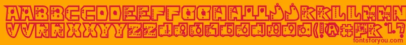 Шрифт mР’kano1 – красные шрифты на оранжевом фоне