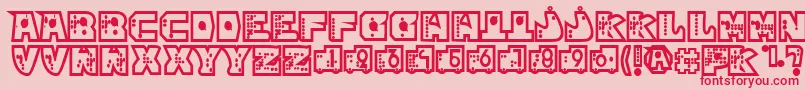 mР’kano1 Font – Red Fonts on Pink Background