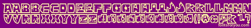 mР’kano1 Font – Yellow Fonts on Purple Background