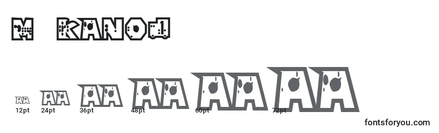 MР’kano1 Font Sizes