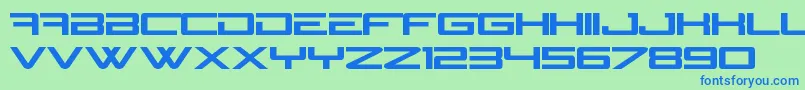 N Gage Font – Blue Fonts on Green Background